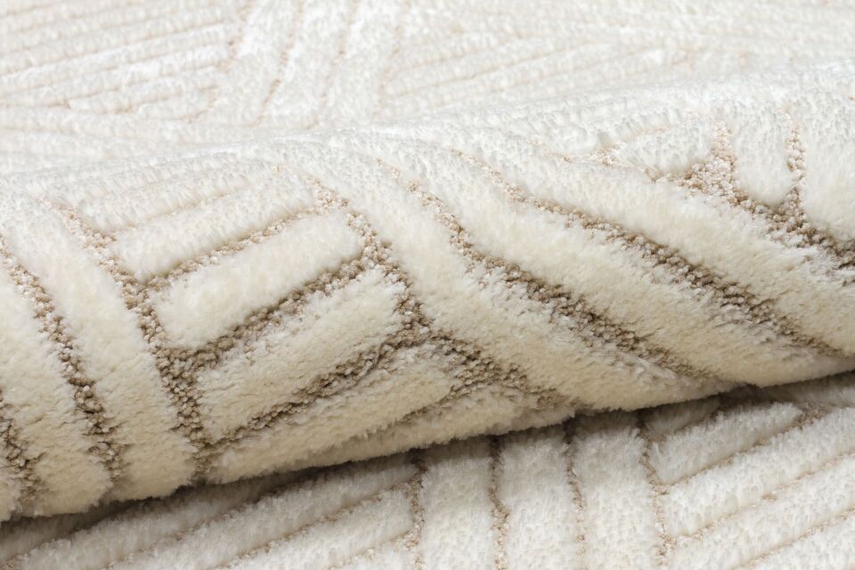 Vogue 10502D - Bej Krem Yumuşak Dokulu Halı