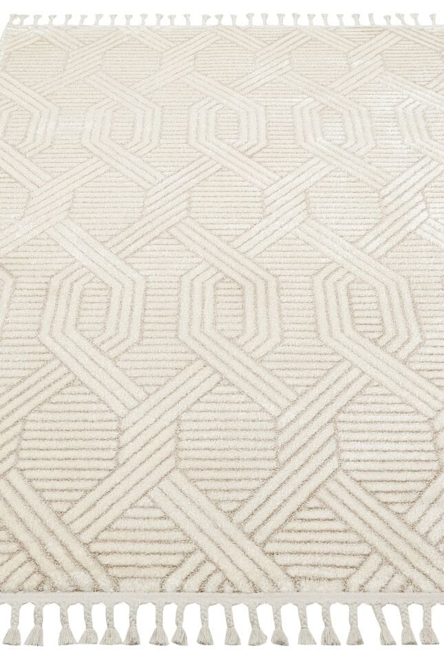 Vogue 10502D - Bej Krem Yumuşak Dokulu Halı