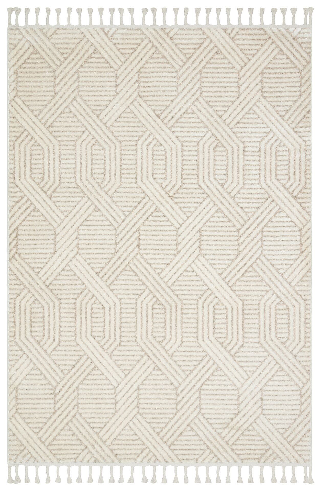 Vogue 10502D - Bej Krem Yumuşak Dokulu Halı