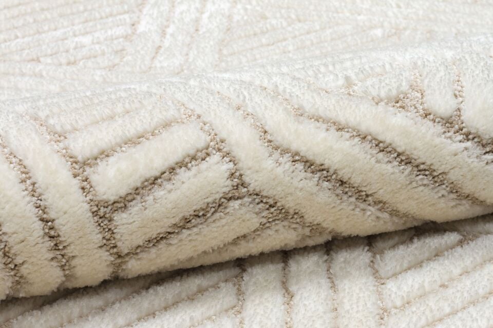 Vogue 10502D - Bej Krem Yumuşak Dokulu Halı 80x150