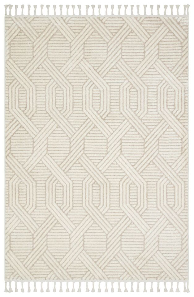 Vogue 10502D - Bej Krem Yumuşak Dokulu Halı 80x300