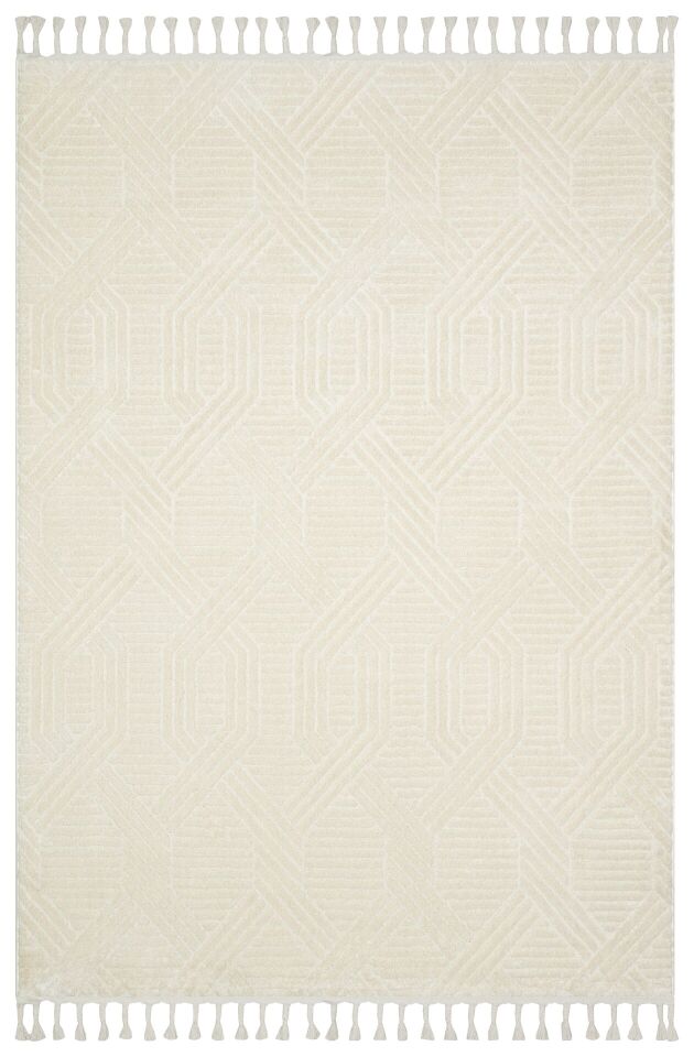 Vogue 10502D - Beyaz Yumuşak Dokulu Halı 100x200