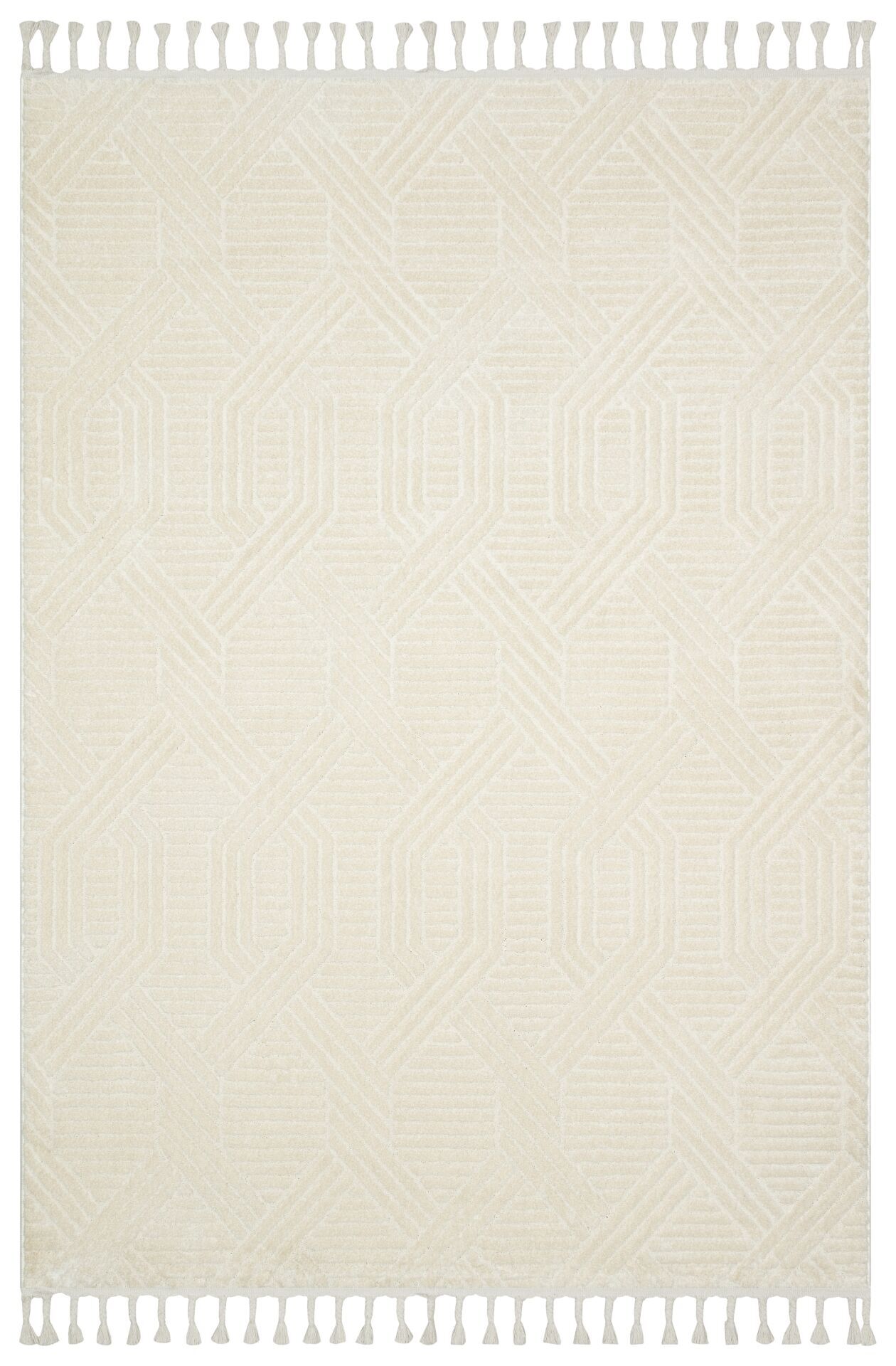Vogue 10692F - Beyaz Yumuşak Dokulu Halı 100x200