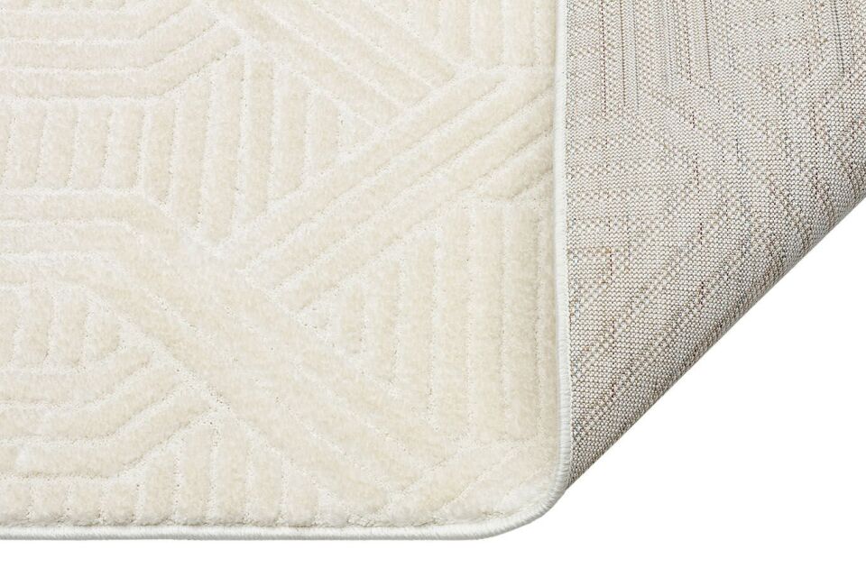 Vogue 10692F - Beyaz Yumuşak Dokulu Halı 100x300