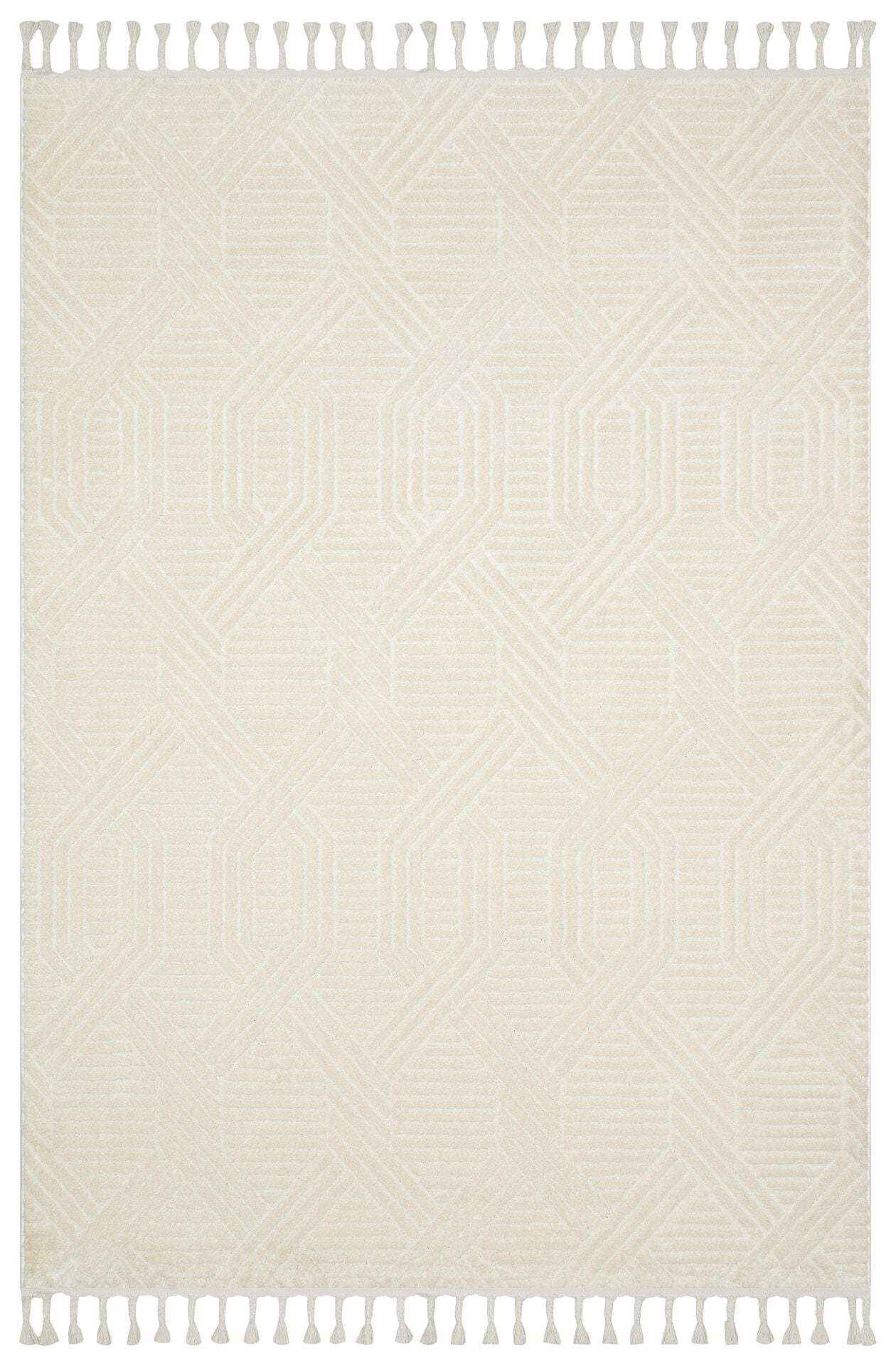Vogue 10692F - Beyaz Yumuşak Dokulu Halı 160x230