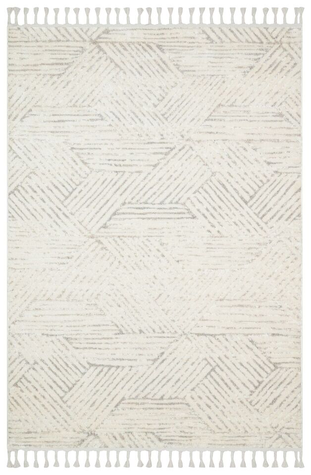Vogue 11487C - Beyaz Yumuşak Dokulu Halı 100x300