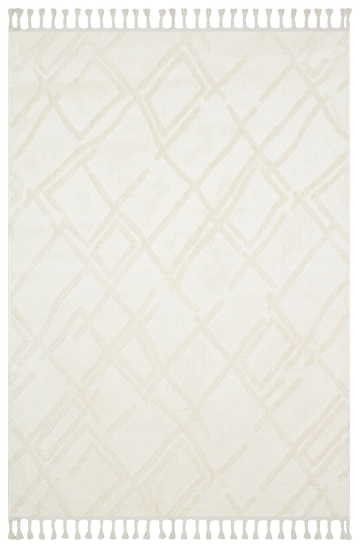 Vogue 11891A - Beyaz Yumuşak Dokulu Halı 80x300