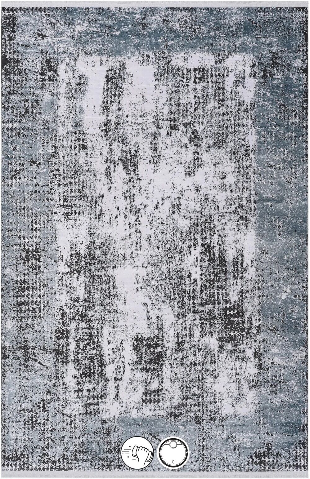 Monet MT43B Gri Mavi Beyaz Halı