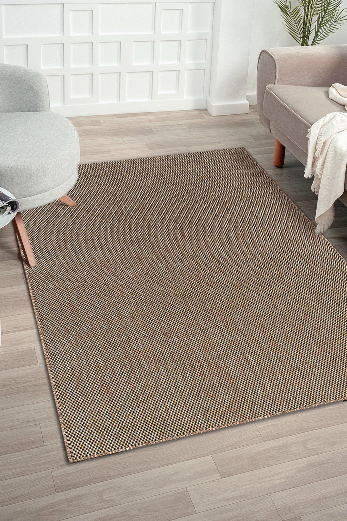 Doku DH006 - Kahverengi Hav Toz Vermez Dokuma Kilim 80x150