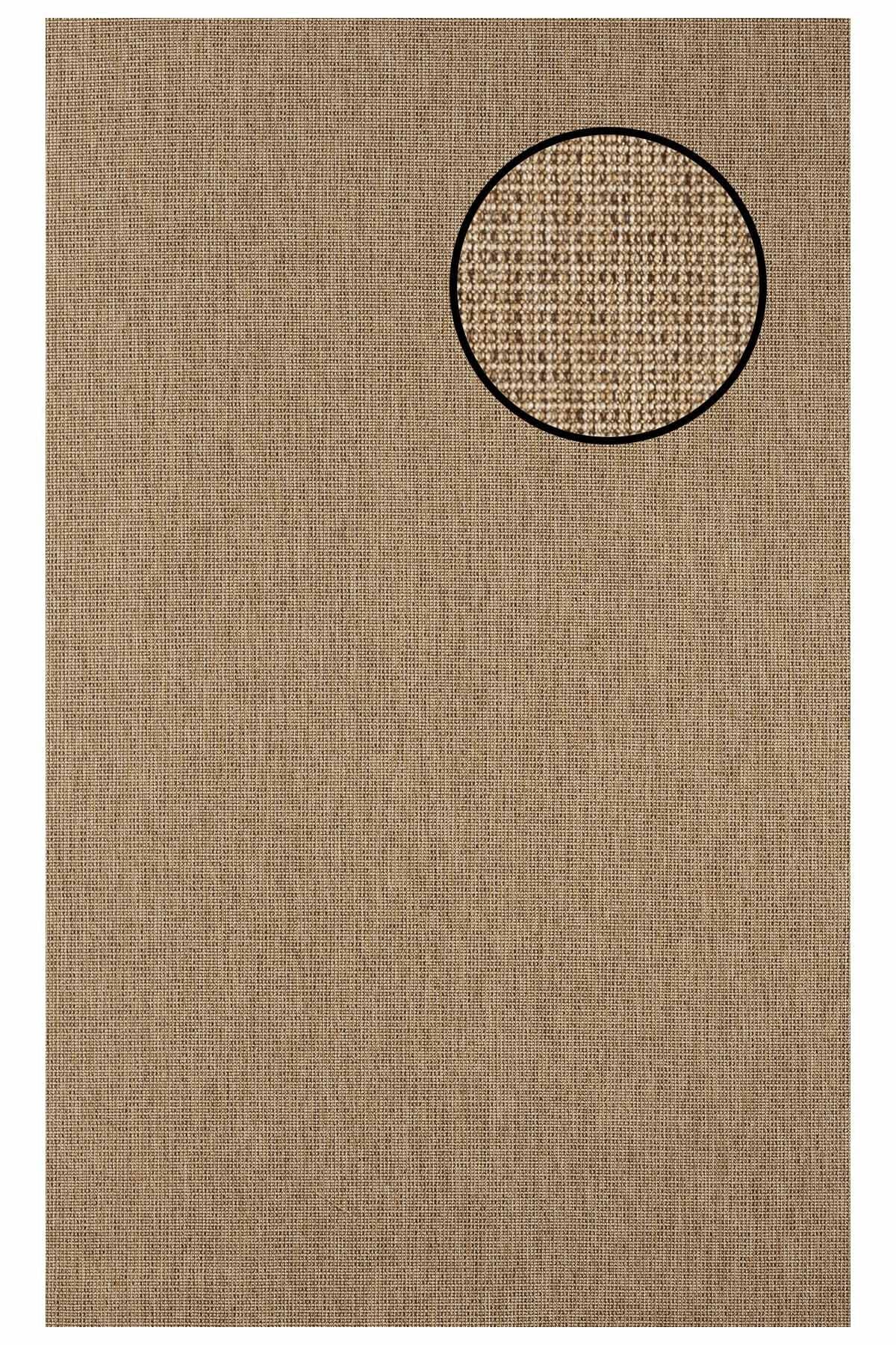 2662 Bej Düz Dokulu Sisal Halı Bordürsüz - 100x300