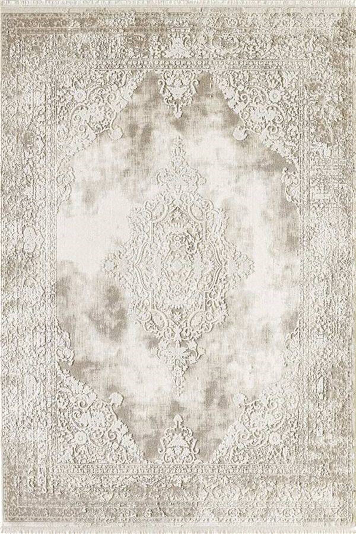 Lootus L012A Bej Kahve Akrilik Halı