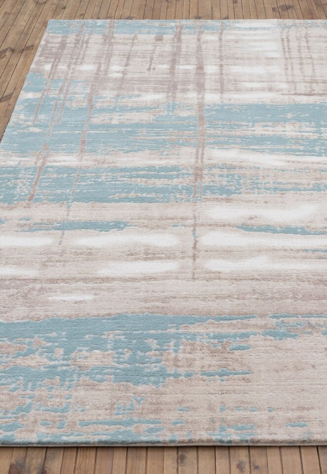 Ahenk 2013 Krem Vizon Turkuaz Akrilik Halı