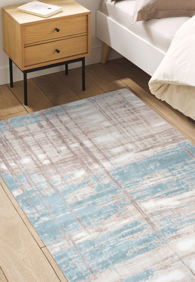 Ahenk 2013 Krem Vizon Turkuaz Akrilik Halı