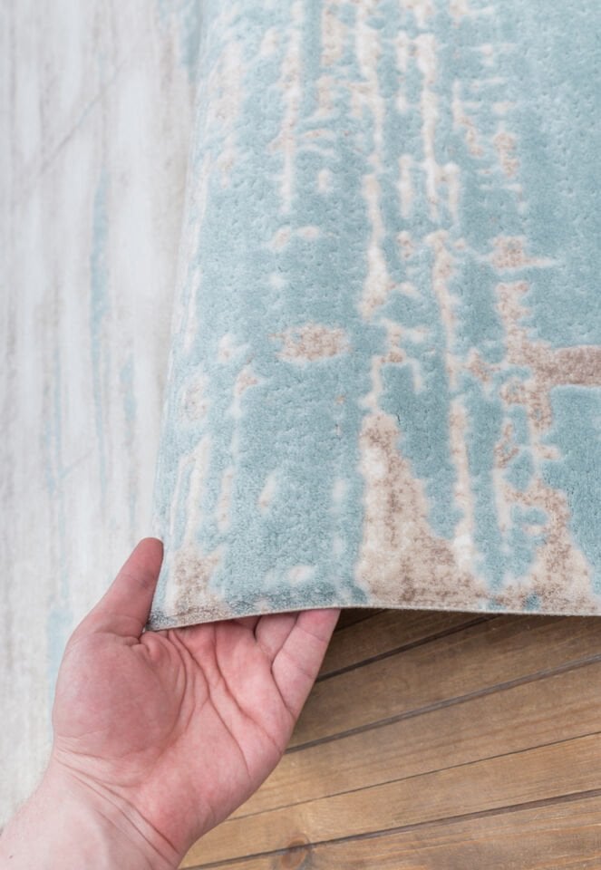 Ahenk 2013 Krem Vizon Turkuaz Akrilik Halı