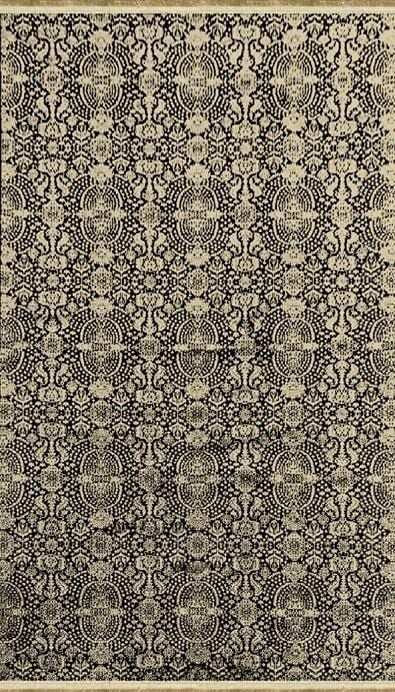 Maressa 9060 Siyah Gold Kaydırmaz Halı