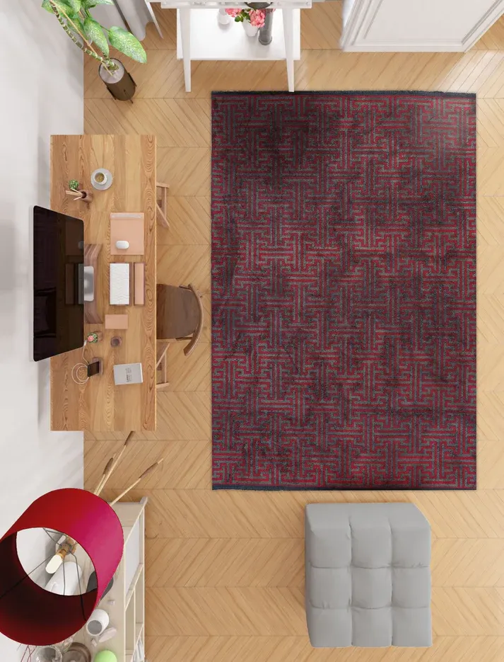 Teos 501 Kırmızı Şönil Kilim