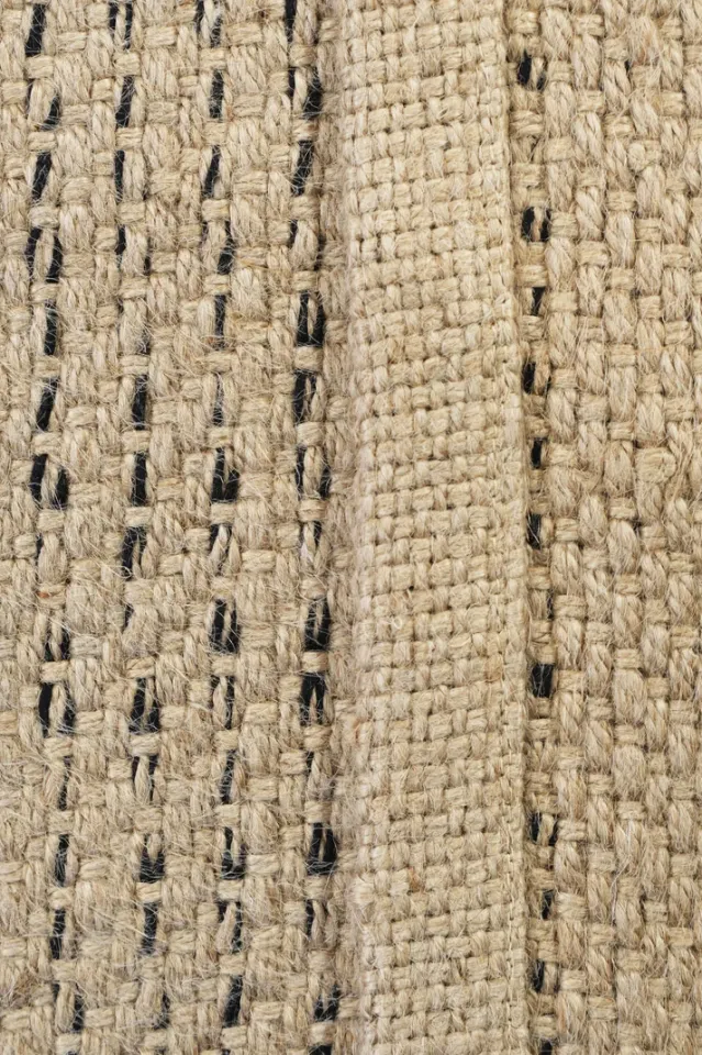 Rustic 692 Bej Siyah Jüt Kilim