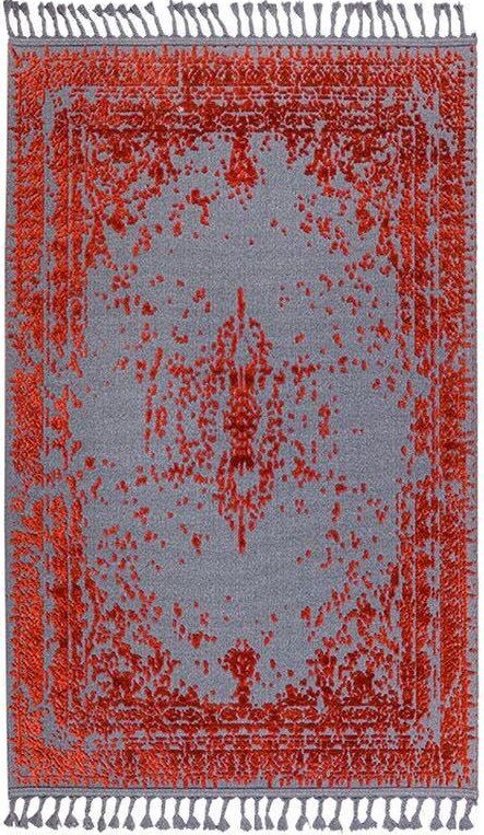 Rönesans 9212 Gri Kırmızı Akrilik Halı