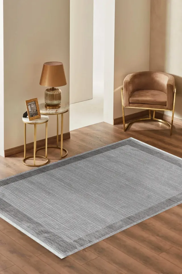 Nevv Nv007 - Gri Hav Toz Vermez Halı 80x150
