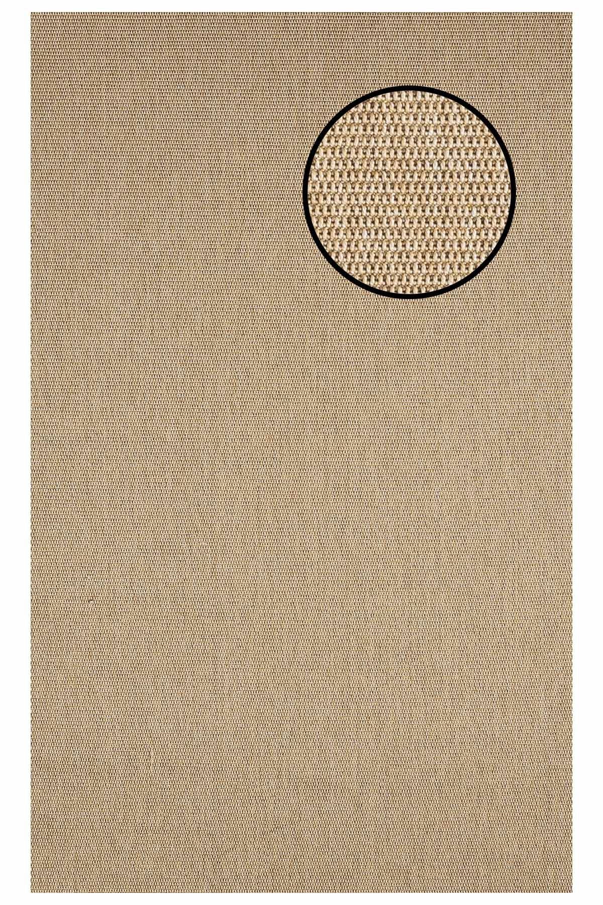 2664 Bej Zincir Dokulu Sisal Halı Bordürsüz - 80x300