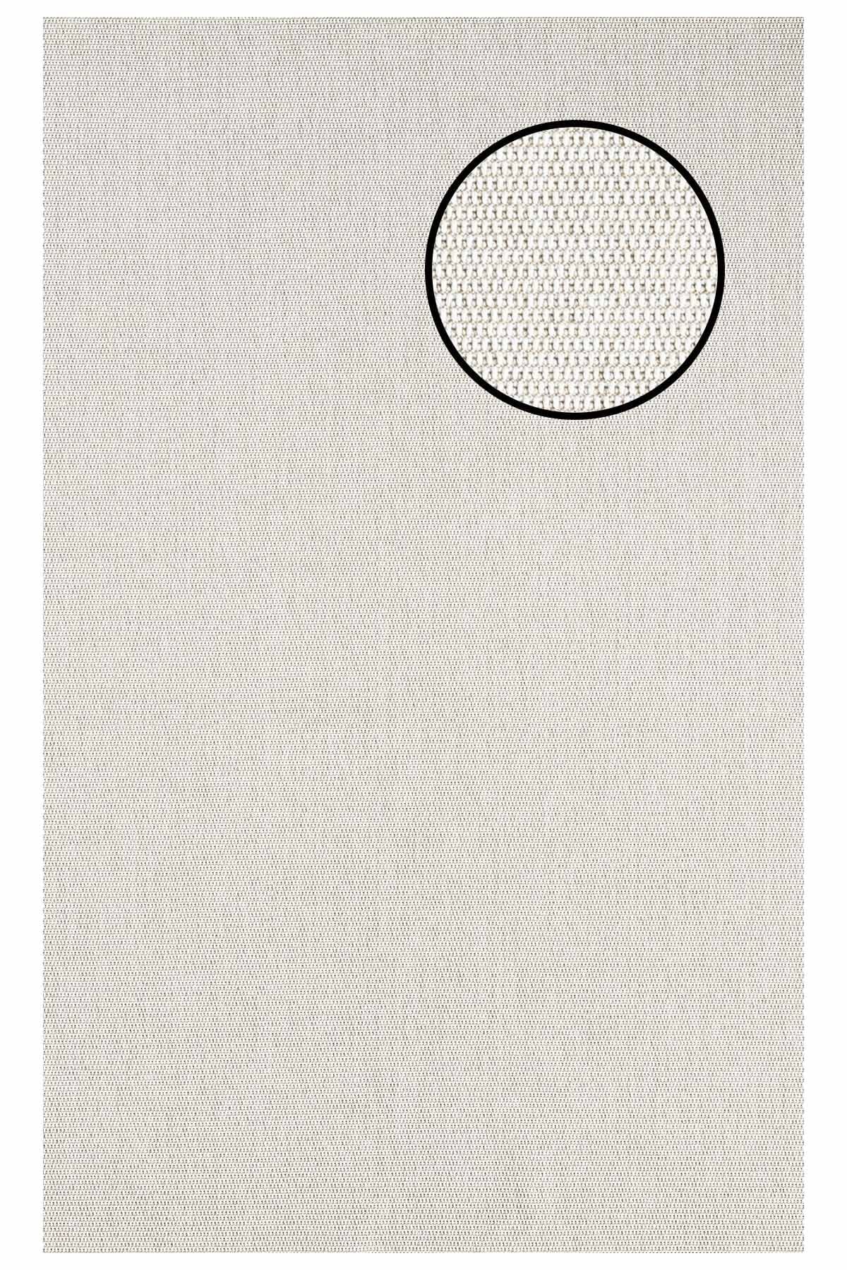 4664 Krem Zincir Dokulu Sisal Halı Bordürsüz - 100x300