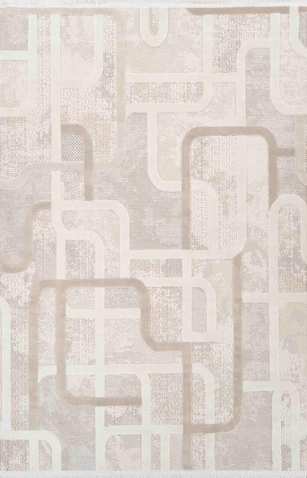 Boyut BY002 - Krem Kahve Yumuşak Dokulu Halı 100x300