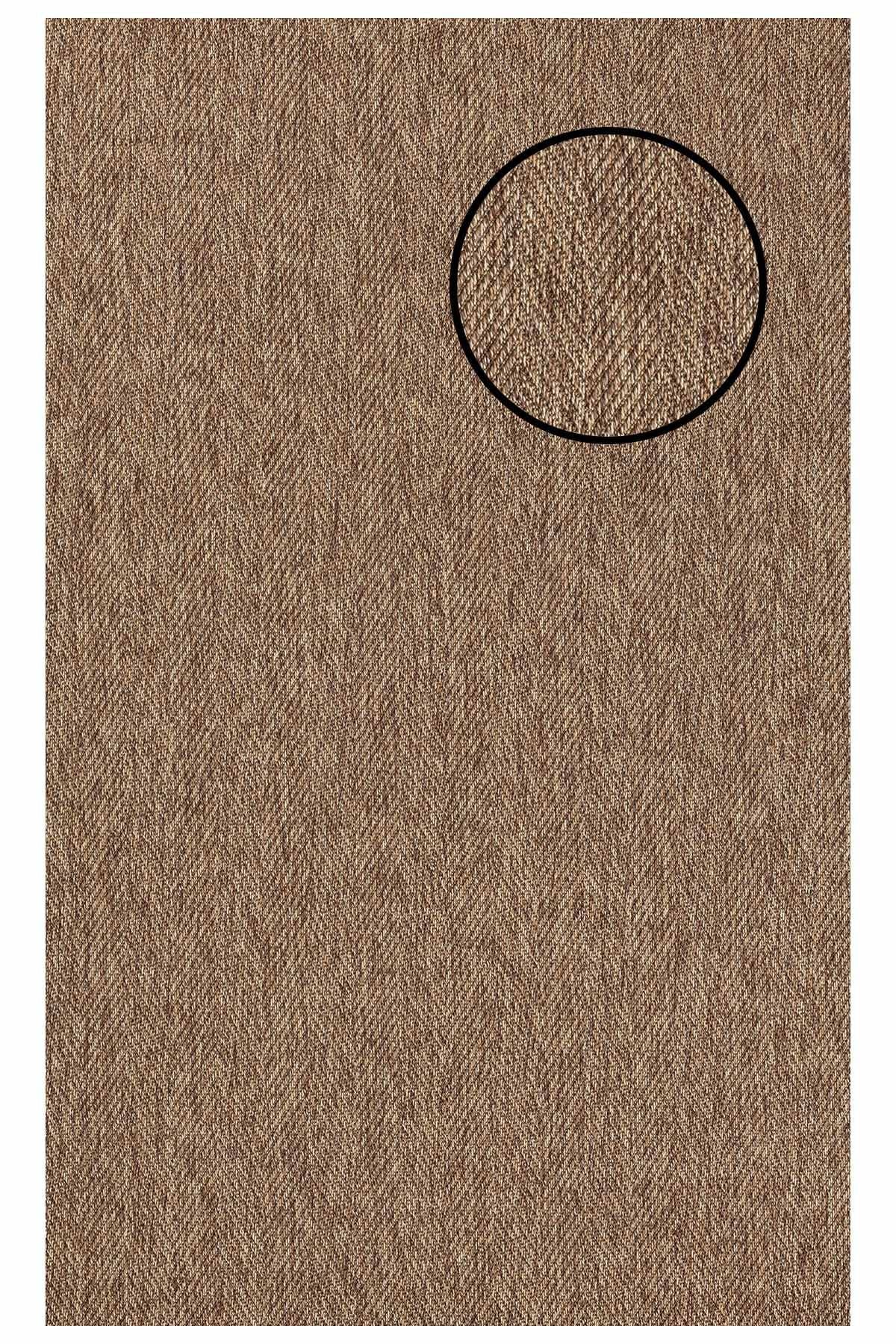 5665 Kahve Balık Sırtı Dokulu Sisal Halı Bordürsüz - 100x200