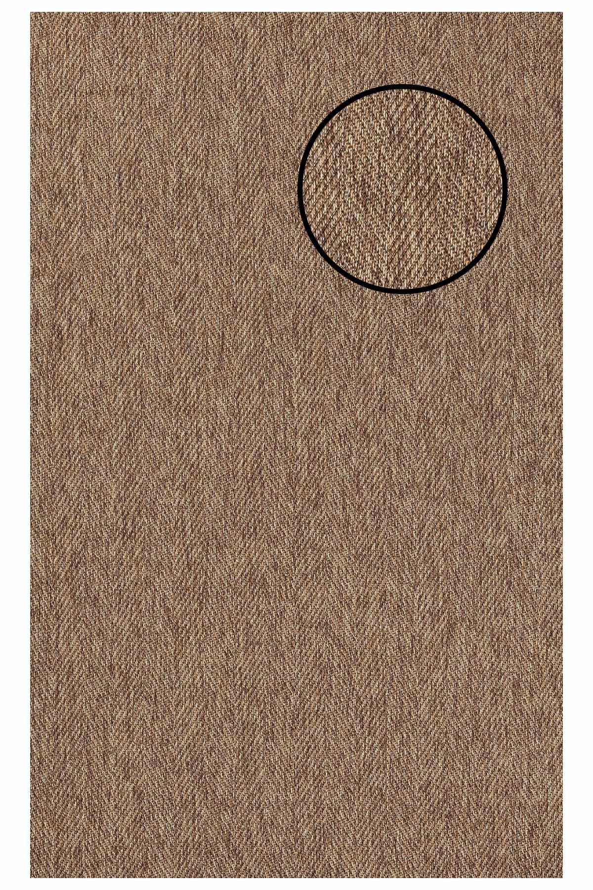 5665 Kahve Balık Sırtı Dokulu Sisal Halı Bordürsüz - 160x230