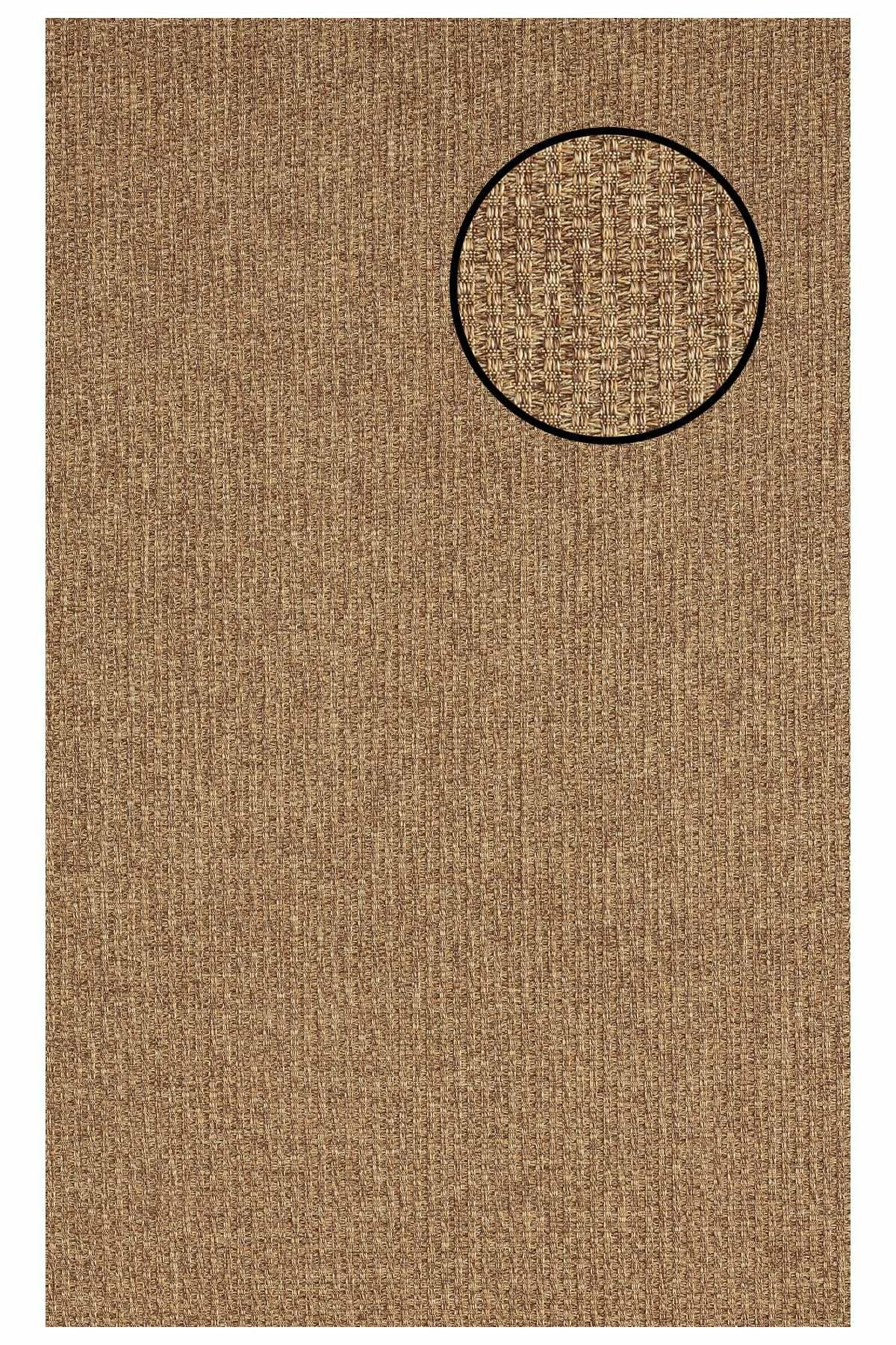 5666 Kahve Hasır Dokulu Sisal Halı Bordürsüz - 200x290