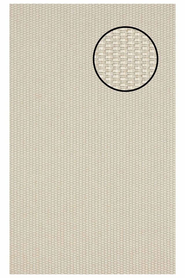 4666 Krem Hasır Dokulu Sisal Halı Bordürsüz - 160x230