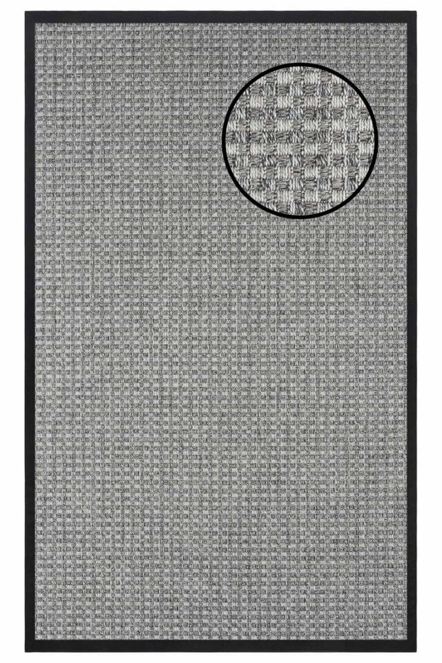 3667 Gri Hasır Dokulu Sisal Halı