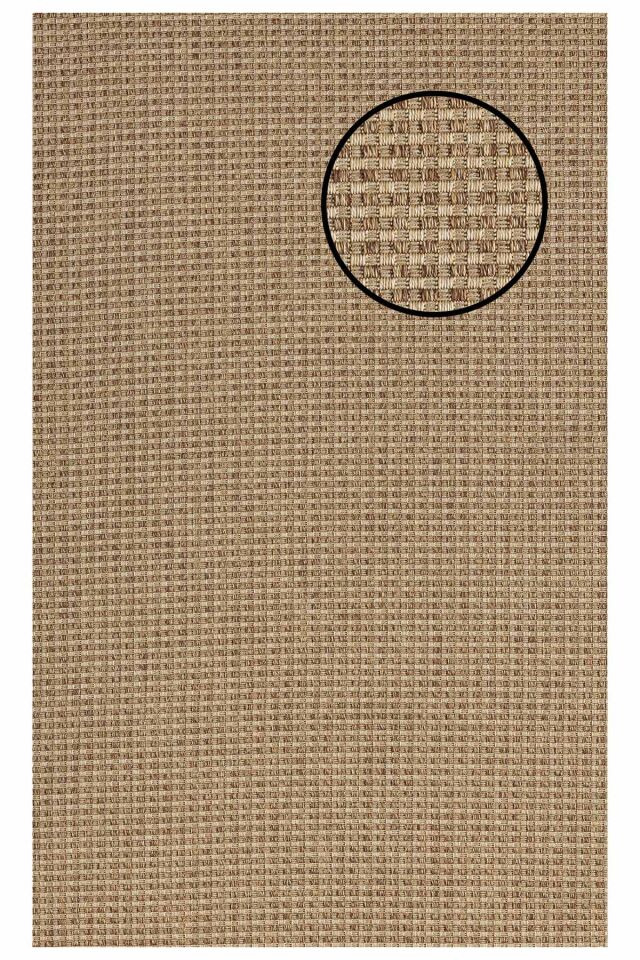 5667 Kahve Hasır Dokulu Sisal Halı Bordürsüz - 80x150