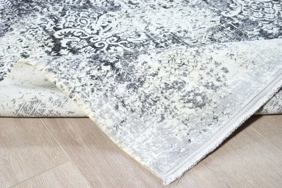 Verano 9338A Krem Gri Antrasit Pamuk Tabanlı Halı 160x230