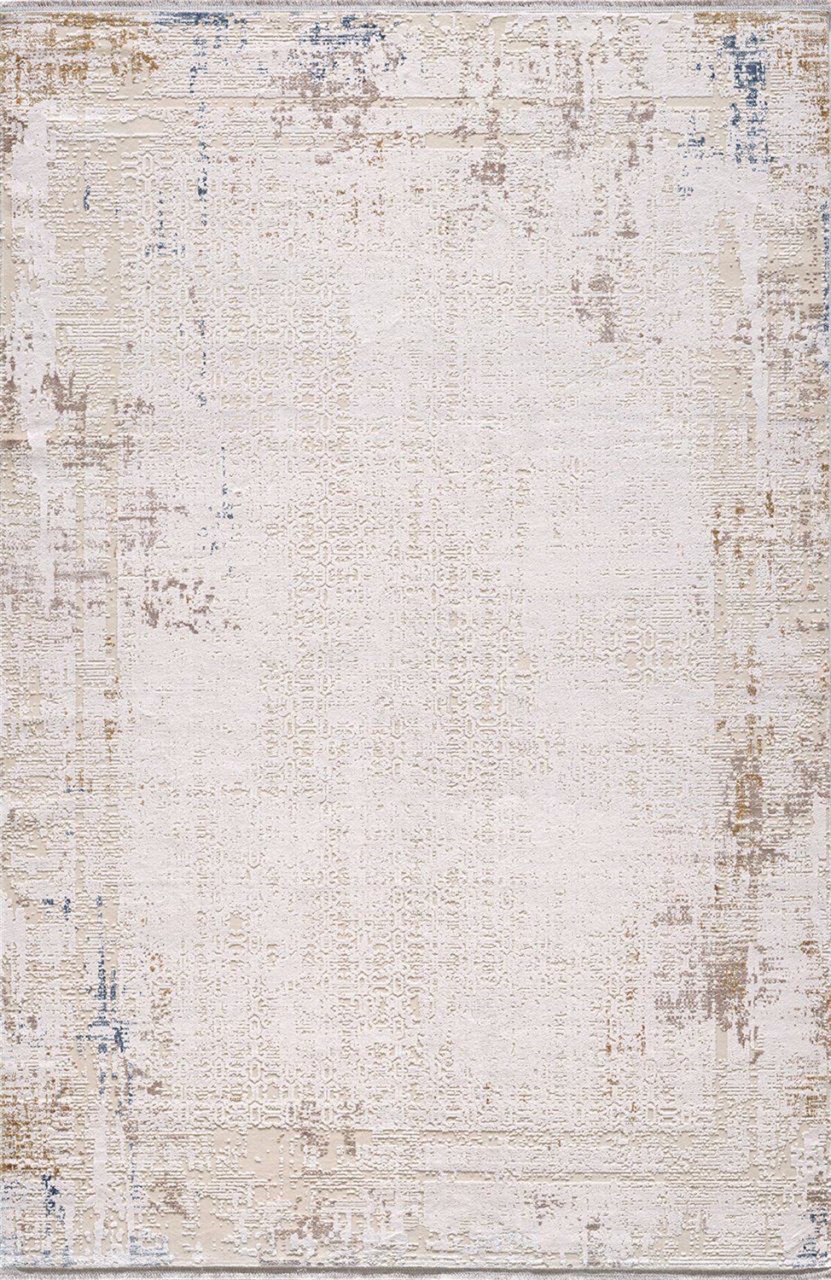Ariana 6303A Krem Kahve Mavi Pamuk Tabanlı Halı 160x230