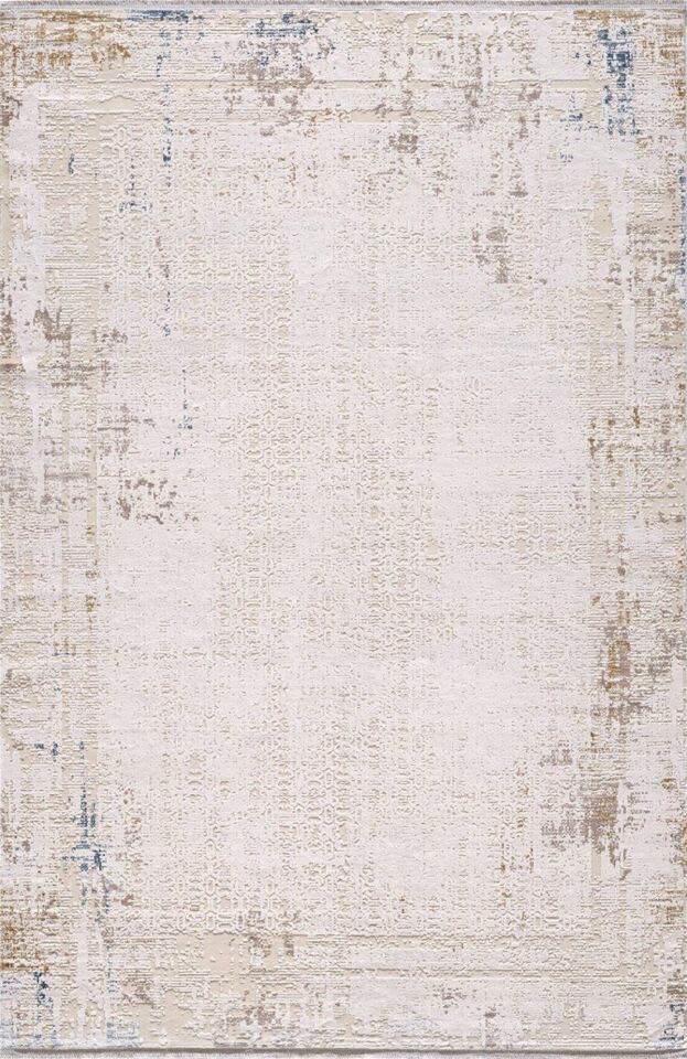 Ariana 6303A Krem Kahve Mavi Pamuk Tabanlı Halı 160x230