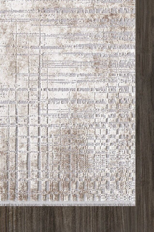 Artex 05854B Kahve Gri Akrilik Halı 80x150