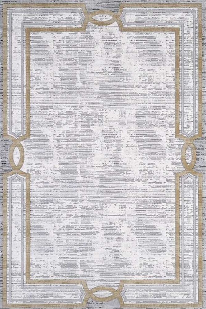 Carina 5905B Sarı Gri Viskon Akrilik Halı 160x230