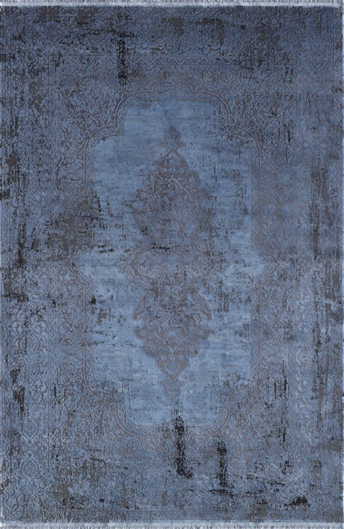 Rainbow 5907D Mavi Siyah Klasik Desen Halı 160x230