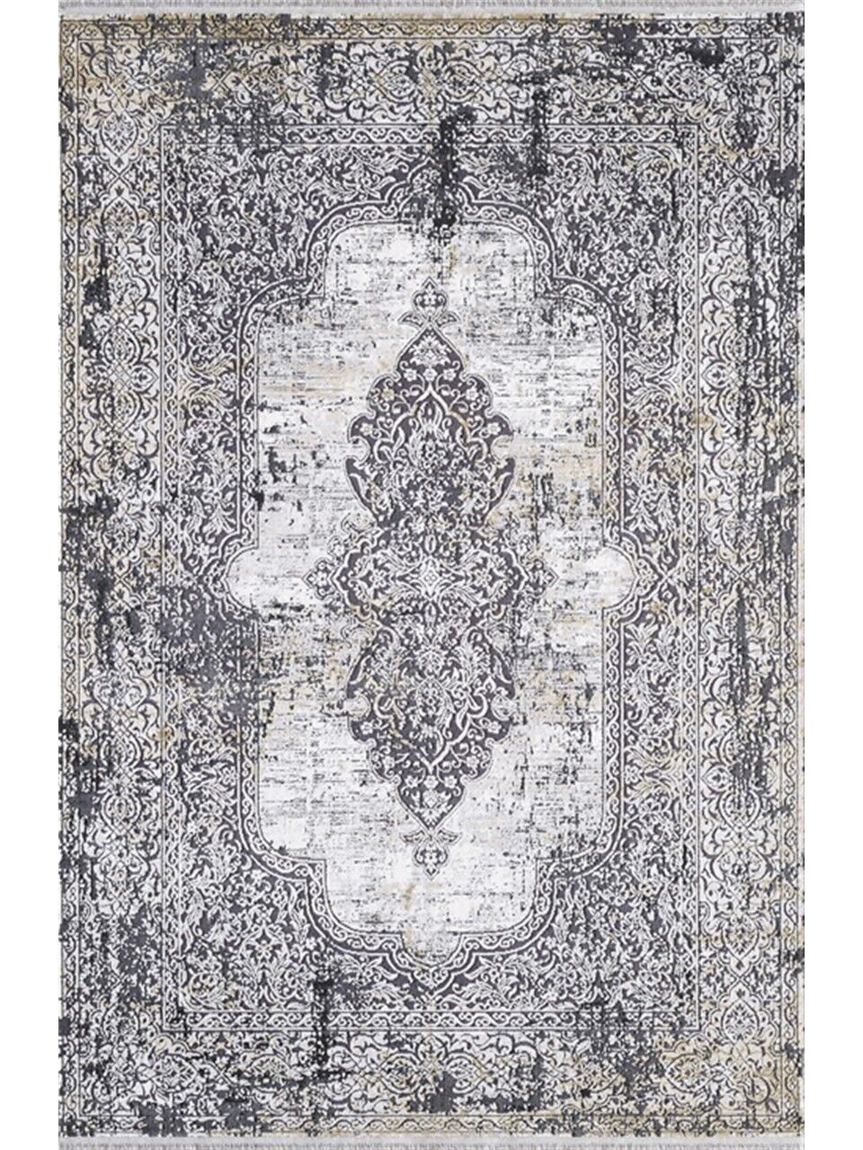 Valora 5907B Siyah Beyaz Gold Akrilik Halı 160x230