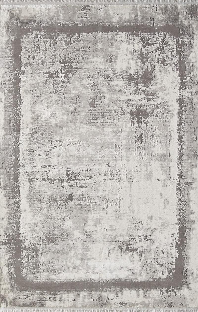 Veranda VE09A Gri Beyaz Modern Yumuşak Dokulu Halı 80x150