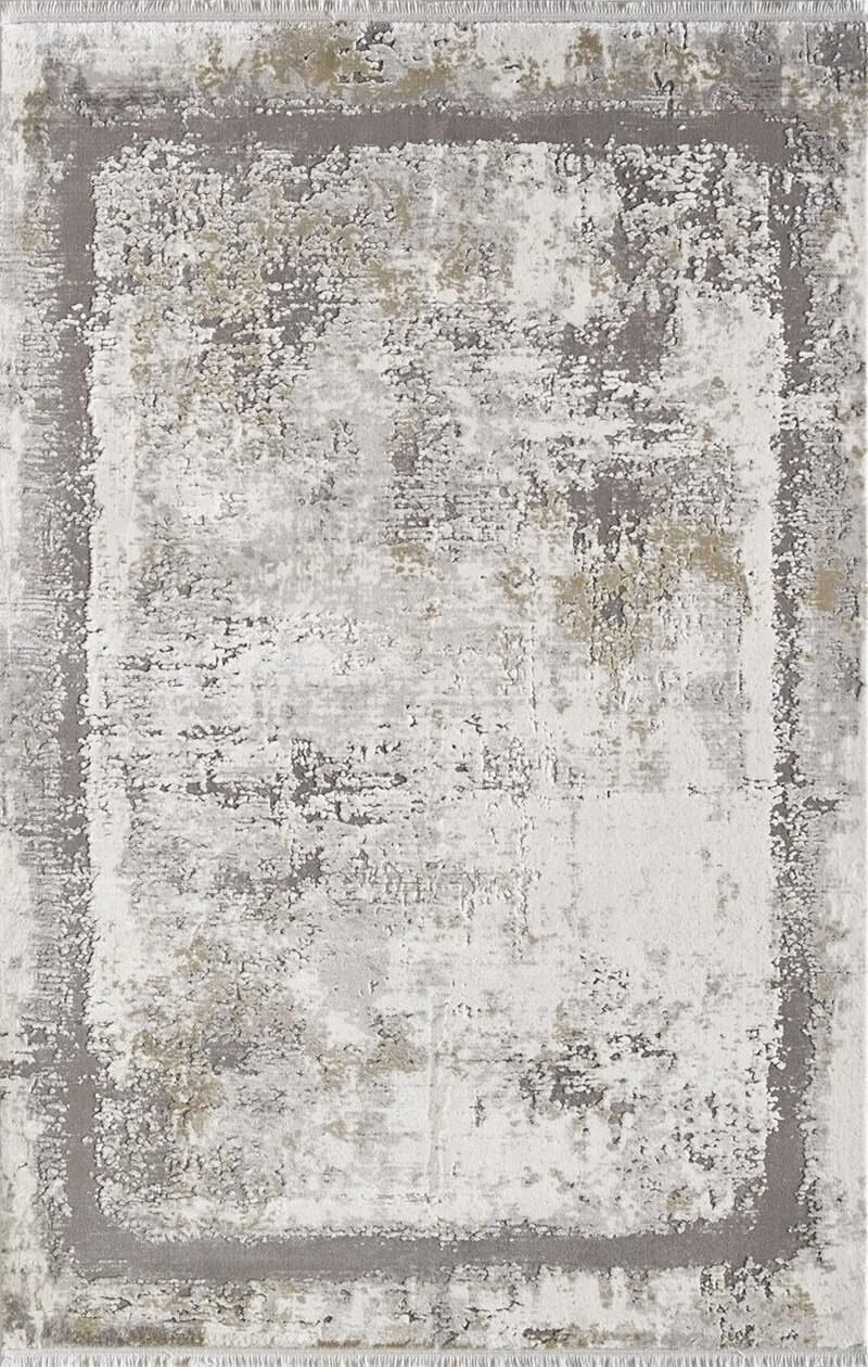 Veranda VE09B Kahve Gri Beyaz Modern Yumuşak Dokulu Halı 80x150