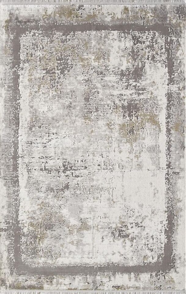 Veranda VE09B Kahve Gri Beyaz Modern Yumuşak Dokulu Halı 80x150