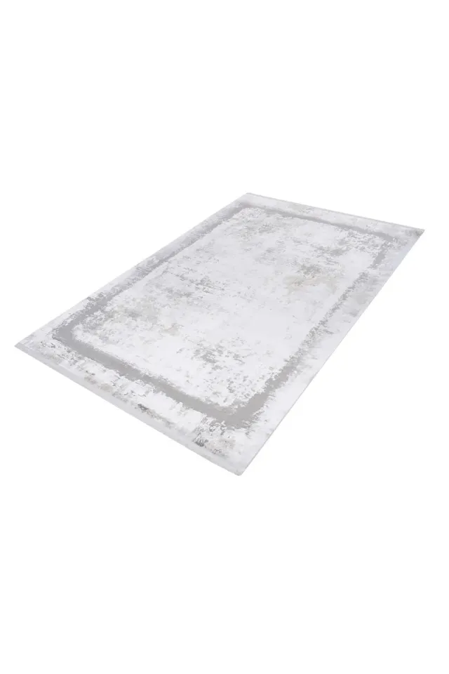 Veranda VE09B Kahve Gri Beyaz Modern Yumuşak Dokulu Halı 80x150