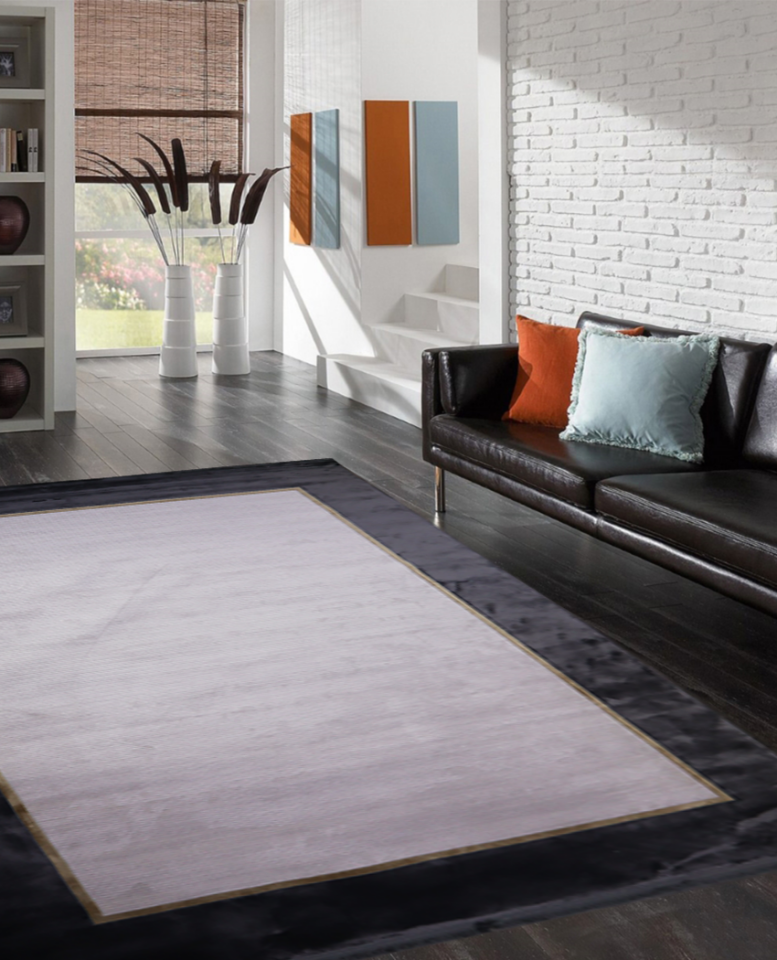 Mabel 6955B Gri Antrasit Makine Halısı 165x230