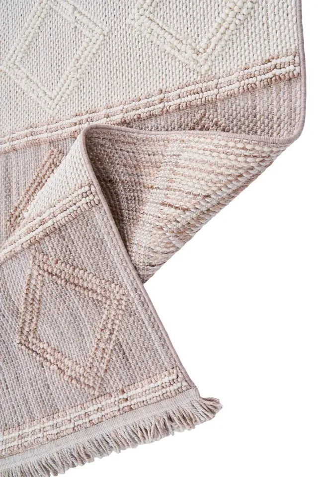 Bohem 381 Ash Krem Bej Gri İskandinav Halı 160x230