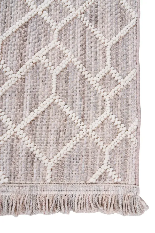 Bohem 382 Slate Gri Krem İskandinav Halı