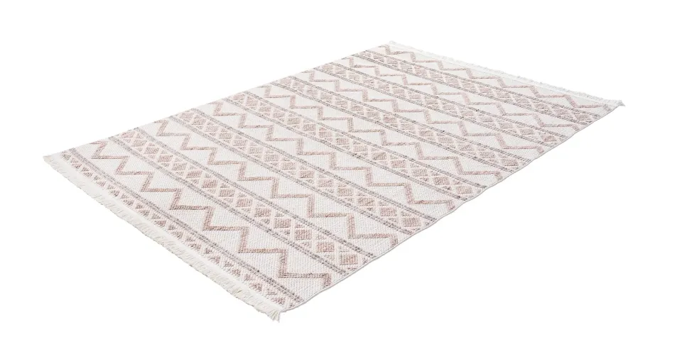 Bohem 384 Mocha Krem Bej İskandinav Halı 120x180