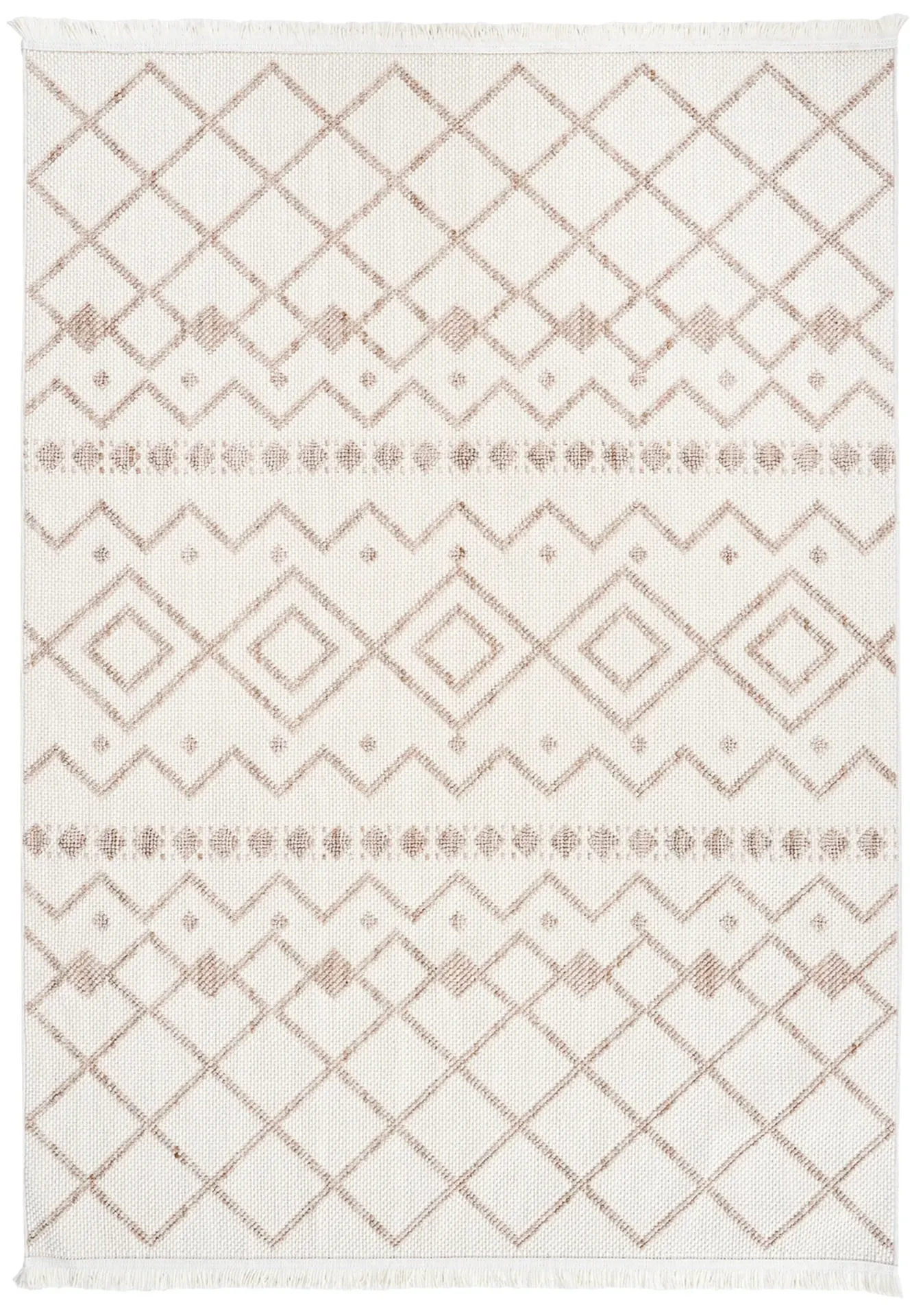 Bohem 386 Wood Krem Bej İskandinav Halı
