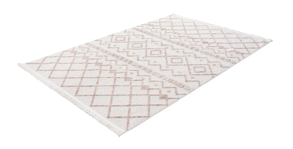 Bohem 386 Wood Krem Bej İskandinav Halı