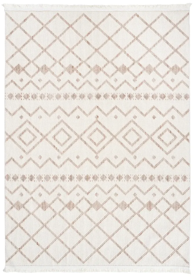 Bohem 386 Wood Krem Bej İskandinav Halı 80x300